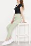 Women's V-Neck Ribbed Knit Stretch Fabric Cropped Blouse - 4
