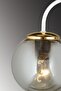 White Cane Smoked Glop Glass Downward Facing Modern Sconce - 3