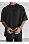Men's Printed Crew Neck Oversize Tshirt - 3