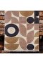 Cotton 68 Powder Camel And Black Pastel Geometric Patterned Woven Rug - 4