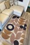 Cotton 68 Powder Camel And Black Pastel Geometric Patterned Woven Rug - 7