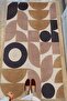 Cotton 68 Powder Camel And Black Pastel Geometric Patterned Woven Rug - 3