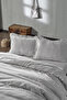 Light Gray Double Duvet Cover Set - Carla - 6