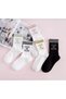 5 Pairs Unisex Leave Me Alone Written Various Colored Washable Tennis Socks - 2