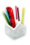 Marble Patterned House Shaped Concrete Pen Holder