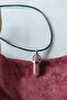 Coffee Jasper Stone Pendant with Leather Natural Stone Necklace (2 PIECES) - 5