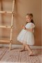 White Short Balloon Tulle Baby Girl Dress with Tutu at the Sleeve - Cinderella