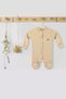 4-Piece Baby Body Set, Jumpsuit+Zibın+Hat+Bib, 100% Organic Cotton Baby Gift Set, Newborn Set - 4