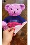 PINK BEAR WITH SPONGE BAG SEWING APPLIQUE 27X21 CM - 2