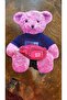 PINK BEAR WITH SPONGE BAG SEWING APPLIQUE 27X21 CM - 3