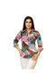 Multicolored Digital Printing Women's Shirt on White