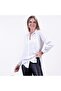 White Plain Single Color Breathable Woven Women's Viscose Long Shirt Tunic