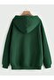 Green Hooded Oversize Sweatshirt - 2