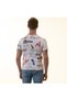 Colorful Pencil Style Print Design on White Crew Neck Men's T-Shirt Cotton Combed Cotton T-shirt - 4