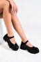 Mary Jane Strapped Patent Leather Black Women's Shoes - 3