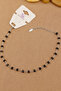Ysx Brand Vip Black Crystal Beaded Model Chain Anklet Rose 22+4cm New Season