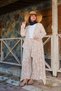 Brown Ethnic Patterned Şile Cloth Kimono - 5