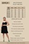 Plus Size - Comfort Black Skirt with Elastic Waist, Ruffles and Lycra - 2