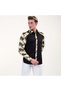 Black Sleeve and Chest Gold Detailed Slim Special Design Comfortable Loose-Fit Men's Shirt - 2