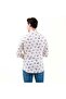 Black Bird Printed Cotton Slim Fit Long Sleeve Men's Shirt on White - 6