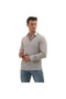 Blue Black Plaid Checked Slim Fit Long Sleeve Men's Shirt on White - 2