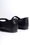 Women's Black Leather Mary Jane Ballerina Flats - 6