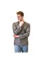 Gray Plain Oxford Classic French Double Cuff Sleeve Buttoned Shirt - 2