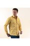 Sun Yellow Cotton Lycra Outdoor Double Pocket Flap Slim Fit Western Shirt - 4