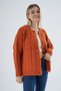 Women's Orange Oversize Crew Neck Buttoned Hair Braided Wool Blend Knitwear Knitted Cardigan Trist-6166 - 5