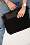 Long Strap Canvas Crossbody Messenger Women's Crossbody Bag Black - 3