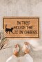 In This House Koko Door Mat with Cat Figure