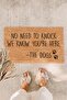 No Need Knock Dog Paw Door Mat
