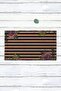 Horizontal Striped Purple Floral Koko Door Mat