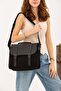 Long Strap Canvas Crossbody Messenger Women's Crossbody Bag Black - 4