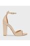Beige Women's Heeled Sandals Sandals - 6