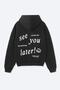 Unisex Black 100% Cotton Oversize Sweatshirt