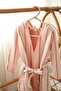 Striped Multi Muslin Bathrobe – Salmon