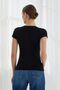 Women's V-Neck Short Sleeve T-shirt 101by010006 - 2
