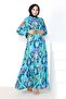 Belsin Woven Viscose Dress 1041 - Blue - 5
