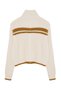 Stone Crop Color Block Stand Collar Knitwear Cardigan Twoaw24Hi00238 - 7