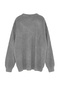 Gray Plus Size Oversize Fit Wide Fit Crew Neck Basic Knitwear Sweater Tmnaw24An00001 - 9