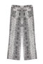 Gri Yüksek Bel Animal Desenli Straight Fit Büyük Beden Jeans TBBAW25CJ00008 - 7