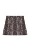 Brown Animal Print Denim Large Size Skirt - 7