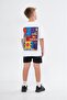 Basketball Design Printed White Kids T-Shirt - 3
