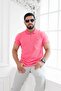 Zippered Polo Collar 100% Cotton Regular Fit T-Shirt - 3