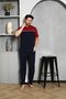 Men's Summer Pajama Set - Short Sleeve, Single Jersey, Three Button, Embroidered Cotton - 3