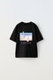 Chess Written Colorful Chess Design Printed Black Children's T-Shirt