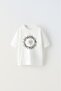 Let's Play Chess Written Rotating Chess Design Printed White Kids T-Shirt
