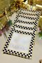Set of 2 Checkered Black Square Cocktail Napkins - 2