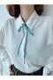 Shirt Hair Neck Accessory Elastic Ribbon Women's Blue - 4